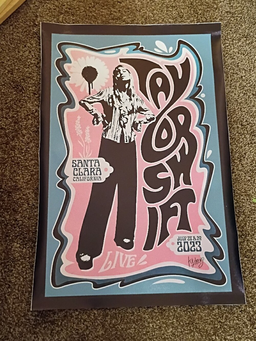 Taylor Swift Eras Tour Santa Clara Poster Reproduction